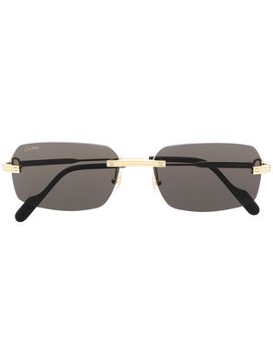 Cartier Eyewear square-frame tinted-lenses sunglasses - Gold