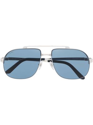 Cartier Eyewear tinted pilot-frame sunglasses - Silver