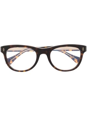 Cartier Eyewear tortoise-shell round-frame glasses - Brown