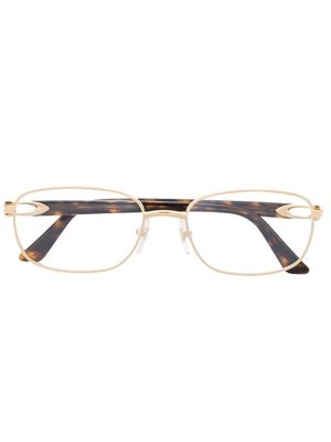 Cartier Eyewear tortoiseshell-effect rectangle-frame glasses - Brown