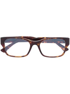 Cartier Eyewear tortoiseshell-effect square glasses - Brown