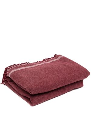 Cartier fringed cashmere scarf - Red