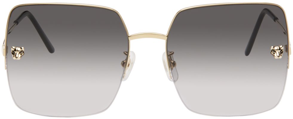 Cartier Gold 'Panthère De Cartier' Sunglasses