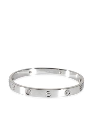 Cartier pre-owned 18kt white gold Love diamond bangle bracelet - Silver