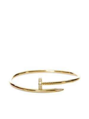 Cartier pre-owned 18kt yellow gold Juste Un Clou diamond bracelet