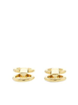 Cartier yellow gold double ring cufflinks