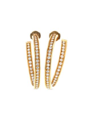 Cartier yellow gold Etincelle diamond hoop earrings