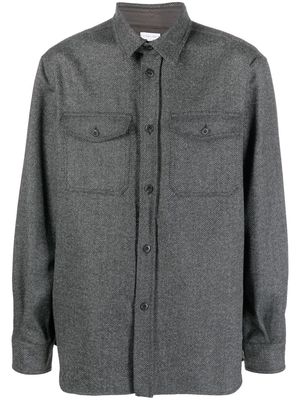Caruso button-up shirt jacket - Grey