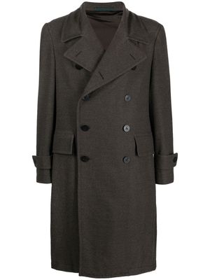 Caruso double-breasted wool overcoat - Grey