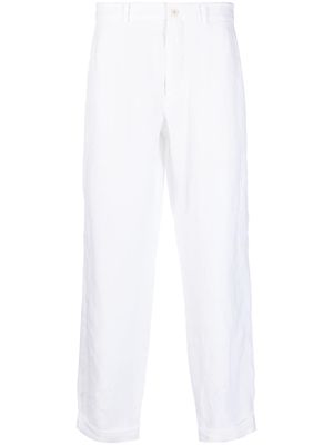 Caruso front-fastening straight-leg trousers - White