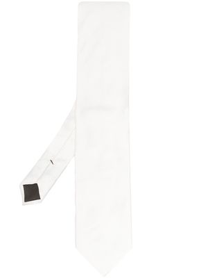 Caruso jacquard silk tie - White