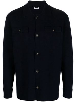 Caruso knitted wool cardigan - Blue