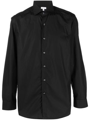 Caruso long-sleeve classic cotton shirt - Black
