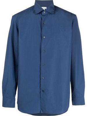 Caruso long-sleeve poplin shirt - Blue