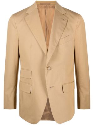 Caruso notched-lapels single-breasted blazer - Brown