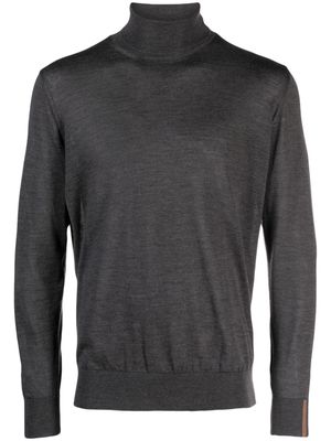 Caruso roll-neck fine-knit jumper - Grey
