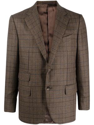 Caruso single-breasted wool blazer - Brown