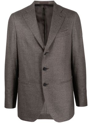 Caruso single-breasted wool blazer - Grey