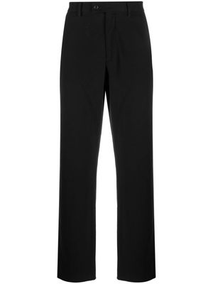 Caruso straight-leg tailored cotton trousers - Black