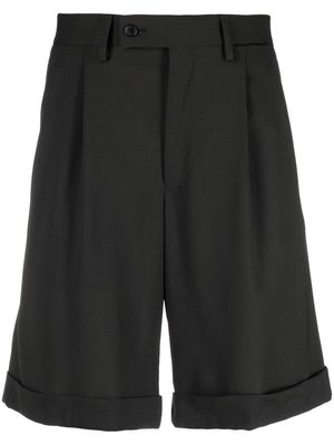 Caruso wool pleated shorts - Black