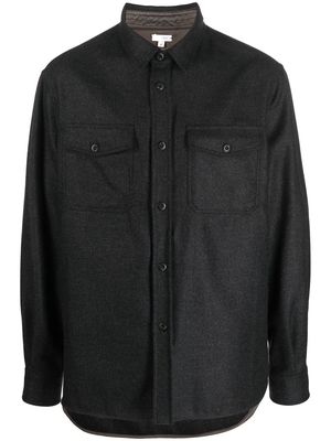 CARUSO woven pocketed shirt - Grey