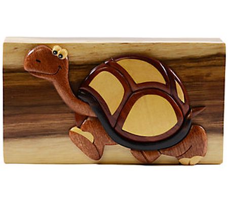 Carver Dan's A Turtle's Pace Puzzle Box with Ma gnet Closures
