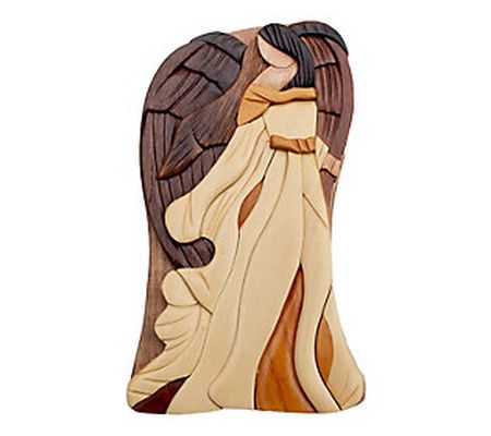 Carver Dan's Angel Standing Puzzle Box with Mag net Closures