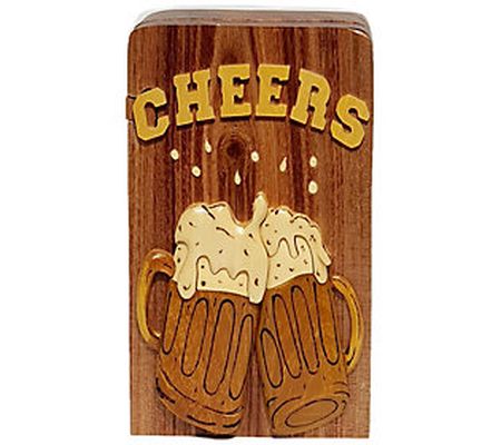 Carver Dan's Cheers Puzzle Box with Magnet Clos ures