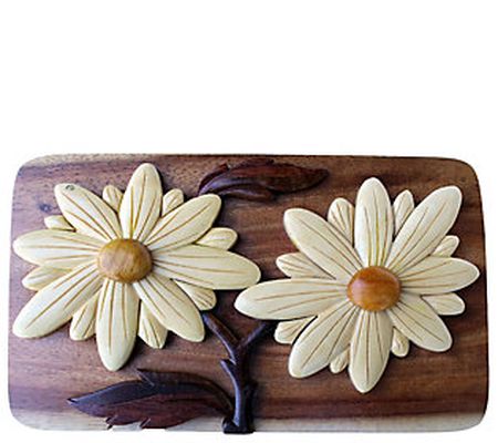 Carver Dan's Daisies Puzzle Box with Magnet Clo sures