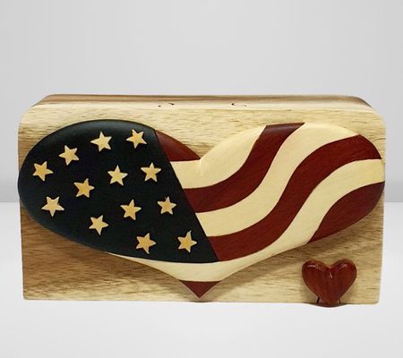 Carver Dan's Heart of Flag Puzzle Box