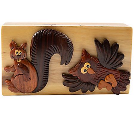 Carver Dan's Hoot Dat Puzzle Box with Magnet Cl osures