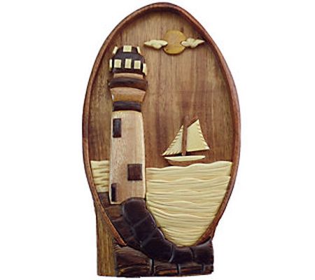 Carver Dan's Lighthouse Puzzle Box with Magnet Closures