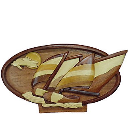 Carver Dan's Sailboat Puzzle Box with Magnet Cl osures