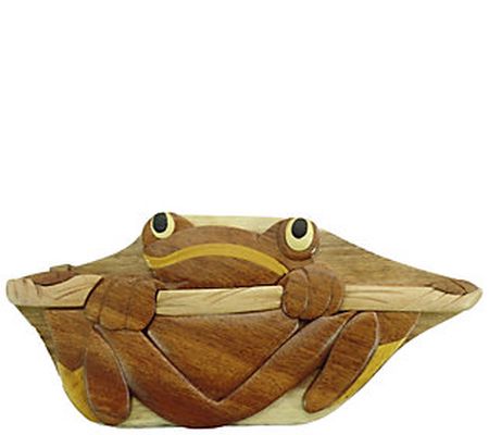 Carver Dan's Tree Frog Puzzle Box with Magnet C losures