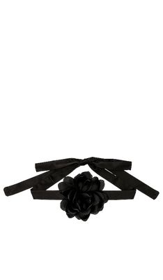 Casa Clara Kylie Floral Necklace in Black.