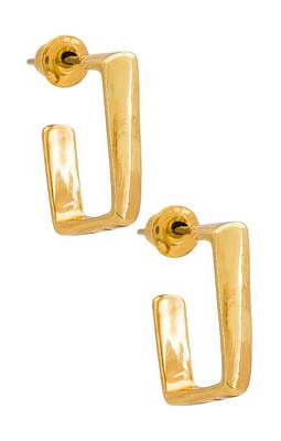 Casa Clara Pacific Earrings in Metallic Gold.