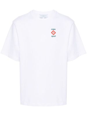 Casablanca 3D logo-print cotton T-shirt - White