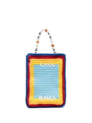 Casablanca Atlantis beaded crochet bag - Blue