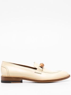 Casablanca bamboo-detail leather loafers - Neutrals