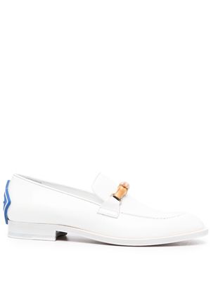 Casablanca bamboo-detail leather loafers - White