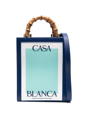 Casablanca Casa canvas tote bag - Blue
