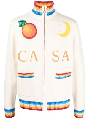 Casablanca Casa Club knitted jacket - Neutrals