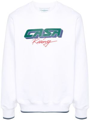 Casablanca Casa Racing 3D cotton sweatshirt - White