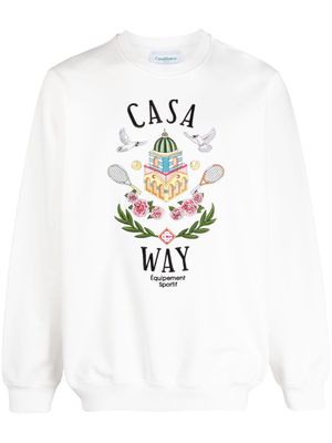 Casablanca Casa Way cotton sweatshirt - White