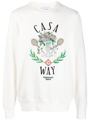 Casablanca Casa Way embroidered sweatshirt - White
