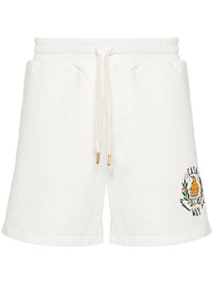 Casablanca Casa Way organic cotton track shorts - White