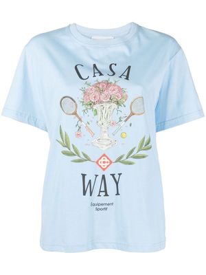 Casablanca Casa Way print T-shirt - Blue