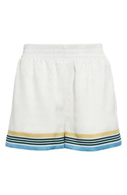 Casablanca Casa Way Stripe Silk Shorts