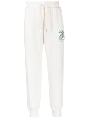 Casablanca Casaway Tennis embroidered track pants - White