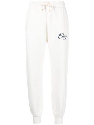 Casablanca Caza embroidered track pants - White